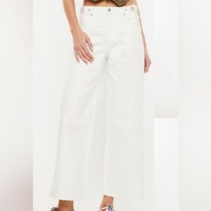 Women's White Wide-Leg Jeans